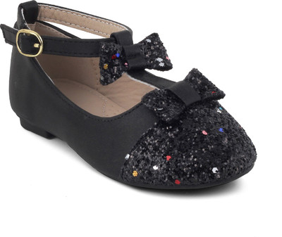 

KITTENS Girls Strap Ballerinas(Black