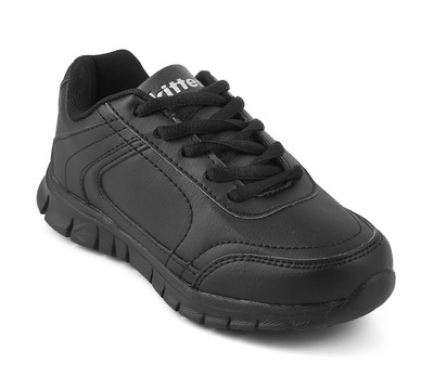 

KITTENS Boys Lace Running Shoes(Black
