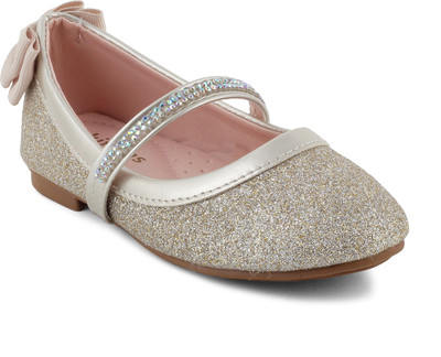 

KITTENS Girls Slip on Ballerinas(Gold