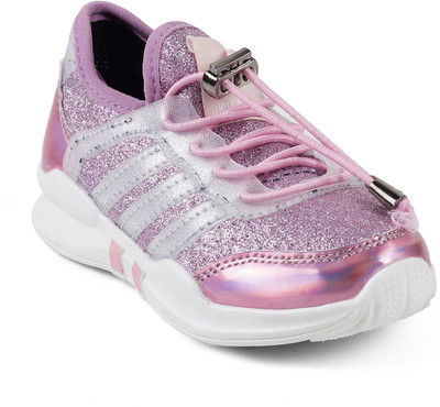 

KITTENS Girls Slip on Running Shoes(Maroon, Purple