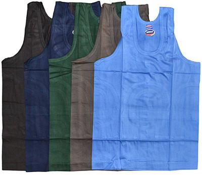 Divya Vest For Boys & Girls Cotton Blend(Brown, Pack of 5)