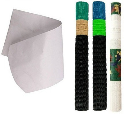

SG Combo of Two- one Cricket bat face cover (Size Standard) and Three Bat Grip (Color on availability)- Cricket Kit