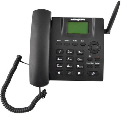 

Lootmela Lx-4G-2 Dual sim Cordless Phone Corded Landline Phone(Black)