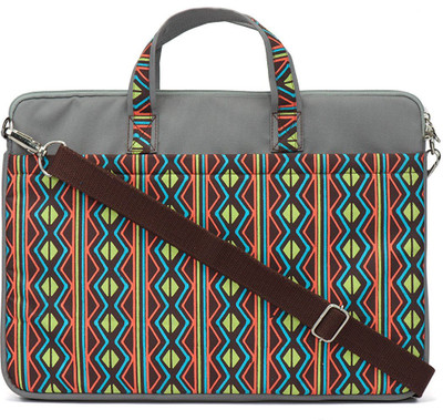 

Anekaant 13 inch Laptop Messenger Bag(Grey, Orange, Yellow)