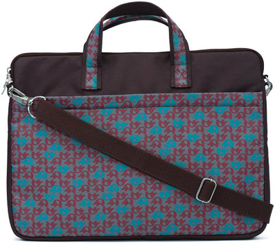 

Anekaant 13 inch Laptop Messenger Bag(Brown, Pink)
