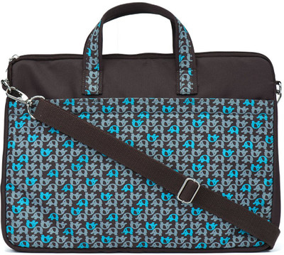 

Anekaant 13 inch Laptop Messenger Bag(Brown, Blue)