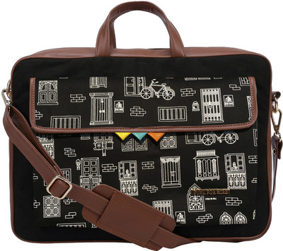

FUNK FOR HIRE 15 inch Laptop Messenger Bag(Brown, Black)