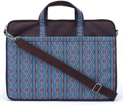 

Anekaant 13 inch Laptop Messenger Bag(Brown, Blue)