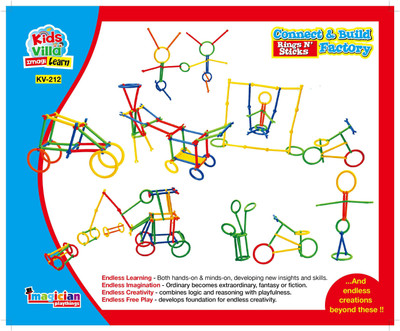 

Kids Villa Imagi Learn Connect & Build - Ring N' Sticks(Multicolor)