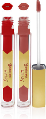 

Seven 7 seas cosmetics makeup 24 h long lasting love matte liquid lipstick kiss proff non transfer color(skin brown,red, 16 ml)