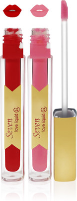 

Seven 7 seas cosmetics makeup 24 h long lasting love matte liquid lipstick kiss proff non transfer color(pink,red, 16 ml)