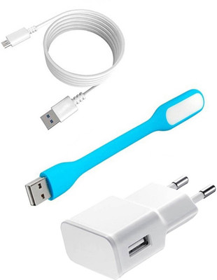 DAKRON Wall Charger Accessory Combo for Karbonn Aura Note 2(White)