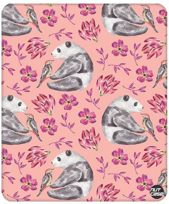 

Nutcase Pink Floral Panda Mousepad(Multicolor)