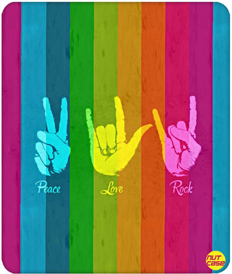 

Nutcase Peace Love Rock Mousepad(Multicolor)