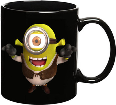 MUGKIN Minion 2 dark Ceramic Coffee Mug(350 ml)