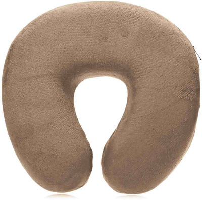 

House of Quirk U Shape Foam Neck Pillow(Brown)