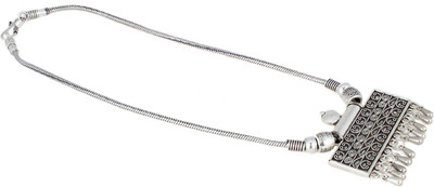 Aradhya Silver Plated Metal Necklace