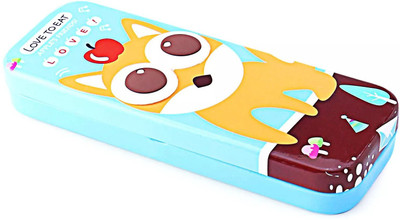 

Offspring Box Animal Art Metal Pencil Box(Set of 1, Multicolor)