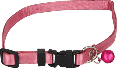 

SRI High Quality Solid Adjustable Collar With Bell For Puppy/Cat/ Dog-1 cm Cat Everyday Collar(, Pink