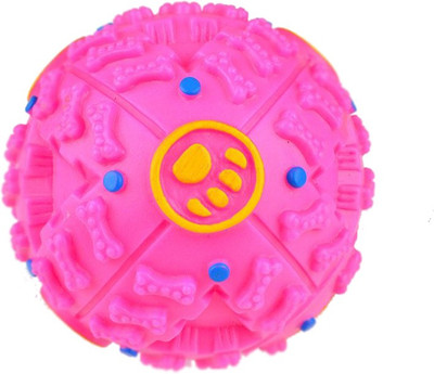 

SRI Squeaky Dog Toy Ball Feeding Food Dental Cleaning Training/Playing Interactive Tooth Care Treat IQ Zone Plastic Squeaky Toy For Dog & Cat