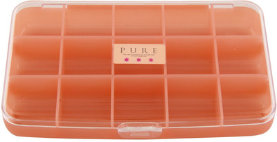 

Inomata 15 Rectangular Plastic Storage Case Box Pill Box(Pink)