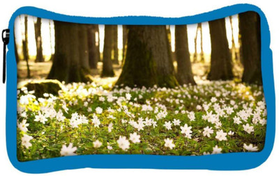 

Snoogg Eco Friendly Canvas Small White Flowers Designer Student Pen Pencil Case Coin Purse Pouch Cosmetic Makeup Bag (BLUE) Pouch(Multicolor)