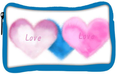 

Snoogg Eco Friendly Canvas Pink Love Designer Student Pen Pencil Case Coin Purse Pouch Cosmetic Makeup Bag (BLUE) Pouch(Multicolor)