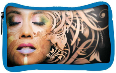 

Snoogg Eco Friendly Canvas Beautiful Woman Face Artistic Designer Student Pen Pencil Case Coin Purse Pouch Cosmetic Makeup Bag (BLUE) Pouch(Multicolor)