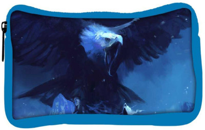 

Snoogg Eco Friendly Canvas Roaring Eagle Designer Student Pen Pencil Case Coin Purse Pouch Cosmetic Makeup Bag (BLUE) Pouch(Multicolor)