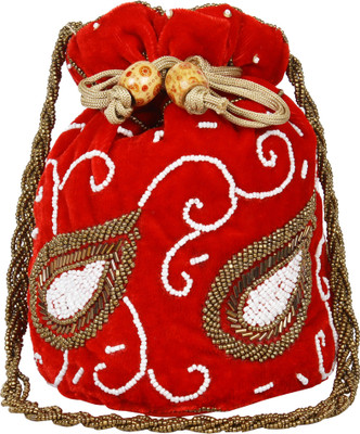 

Saashiwear Potli Purse Potli(Red, White)