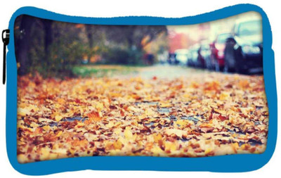 

Snoogg Eco Friendly Canvas Roadside Leaves Designer Student Pen Pencil Case Coin Purse Pouch Cosmetic Makeup Bag (BLUE) Pouch(Multicolor)