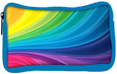 

Snoogg Eco Friendly Canvas Mixed Rainbow Color Designer Student Pen Pencil Case Coin Purse Pouch Cosmetic Makeup Bag (BLUE) Pouch(Multicolor)