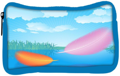 

Snoogg Eco Friendly Canvas Feathers Vector Student Pen Pencil Case Coin Purse Pouch Cosmetic Makeup Bag (BLUE) Pouch(Multicolor)