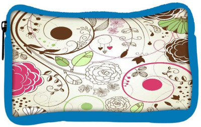 

Snoogg Eco Friendly Canvas Retro Floral Background Student Pen Pencil Case Coin Purse Pouch Cosmetic Makeup Bag (BLUE) Pouch(Multicolor)