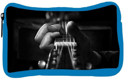 

Snoogg Eco Friendly Canvas Playing The Guitar Designer Student Pen Pencil Case Coin Purse Pouch Cosmetic Makeup Bag (BLUE) Pouch(Multicolor)