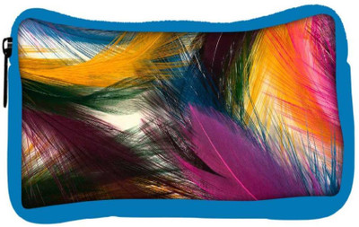 

Snoogg Eco Friendly Canvas Plumas Coloridas Designer Student Pen Pencil Case Coin Purse Pouch Cosmetic Makeup Bag (BLUE) Pouch(Multicolor)