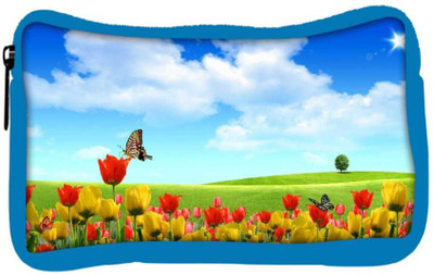 

Snoogg Eco Friendly Canvas Butterfly In Flower Designer Student Pen Pencil Case Coin Purse Pouch Cosmetic Makeup Bag (BLUE) Pouch(Multicolor)