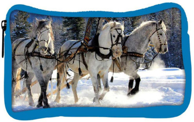 

Snoogg Eco Friendly Canvas White Horse Designer Student Pen Pencil Case Coin Purse Pouch Cosmetic Makeup Bag (BLUE) Pouch(Multicolor)