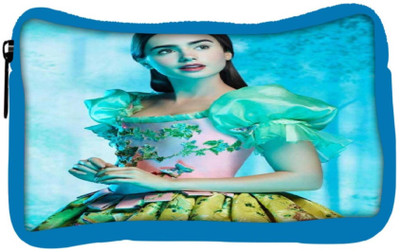 

Snoogg Eco Friendly Canvas Shy Chic Student Pen Pencil Case Coin Purse Pouch Cosmetic Makeup Bag (BLUE) Pouch(Multicolor)
