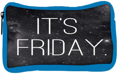 

Snoogg Eco Friendly Canvas Its Friday! Student Pen Pencil Case Coin Purse Pouch Cosmetic Makeup Bag (BLUE) Pouch(Multicolor)
