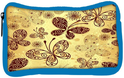 

Snoogg Eco Friendly Canvas Butterfly Cream Student Pen Pencil Case Coin Purse Pouch Cosmetic Makeup Bag (BLUE) Pouch(Multicolor)