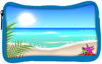 

Snoogg Eco Friendly Canvas Abstract Summer Background Student Pen Pencil Case Coin Purse Pouch Cosmetic Makeup Bag (BLUE) Pouch(Multicolor)