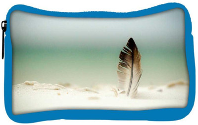 

Snoogg Eco Friendly Canvas Feather In The Sand Designer Student Pen Pencil Case Coin Purse Pouch Cosmetic Makeup Bag (BLUE) Pouch(Multicolor)
