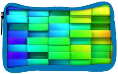 

Snoogg Eco Friendly Canvas Colorful Blocks Designer Student Pen Pencil Case Coin Purse Pouch Cosmetic Makeup Bag (BLUE) Pouch(Multicolor)
