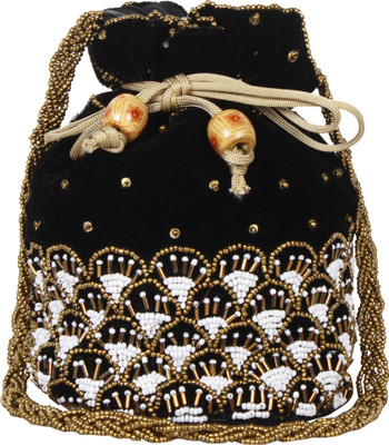 

Saashiwear Potli Purse Potli(Black, White)