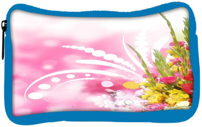 

Snoogg Eco Friendly Canvas Floral Corner Border With Blurred Background Student Pen Pencil Case Coin Purse Pouch Cosmetic Makeup Bag (BLUE) Pouch(Multicolor)