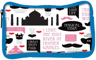 

Snoogg Eco Friendly Canvas India Icons Illustration 2870 Student Pen Pencil Case Coin Purse Pouch Cosmetic Makeup Bag (BLUE) Pouch(Multicolor)