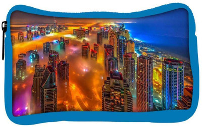 

Snoogg Eco Friendly Canvas Colorful City Designer Student Pen Pencil Case Coin Purse Pouch Cosmetic Makeup Bag (BLUE) Pouch(Multicolor)