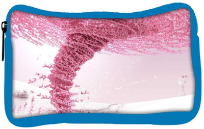 

Snoogg Eco Friendly Canvas Pink Cyclone Designer Student Pen Pencil Case Coin Purse Pouch Cosmetic Makeup Bag (BLUE) Pouch(Multicolor)