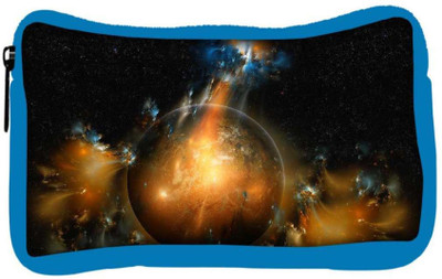 

Snoogg Eco Friendly Canvas Florous Sun Designer Student Pen Pencil Case Coin Purse Pouch Cosmetic Makeup Bag (BLUE) Pouch(Multicolor)